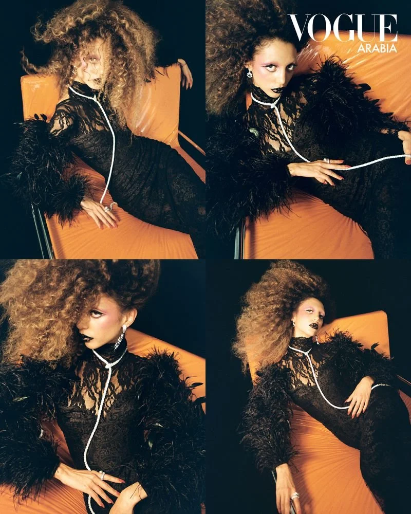 Shahd Rezkana in Frills by Omar Macchiavelli in Vogue Arabia